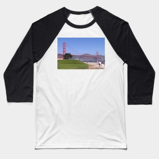 Crissy Field and Golden Gate Bridge Baseball T-Shirt
